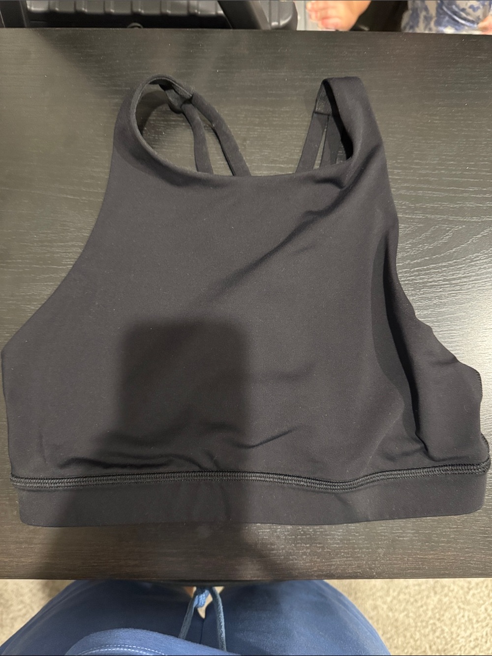 Lululemon High-Neck Black Sports Bra